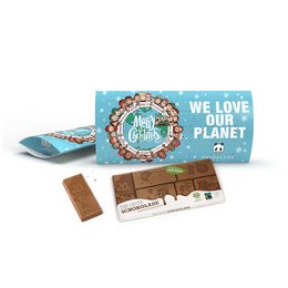 Adventskalender befüllt mit einer Tafel &quot;die gute Schokolade&quot;