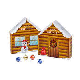Adventskalender Haus Eco befüllt mit Lindt Lindor Kugeln