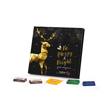 Adventskalender befüllt mit Schoko-Täfelchen