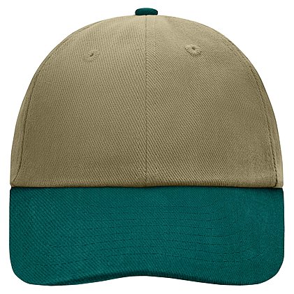 Werbe-Allround-Cap 6 Panel Raver in Beige/Dark-Green