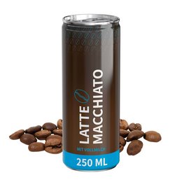 Latte-Macchiato in 250ml Aludose - als Mitarbeiter- und Kundengeschenk