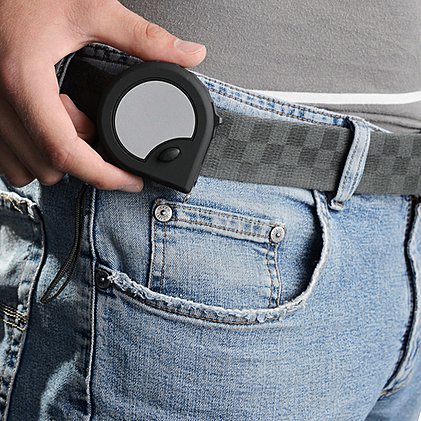 Werbe-Bandmaß Loop 3M mit  Gürtelclip am Gehäuse 