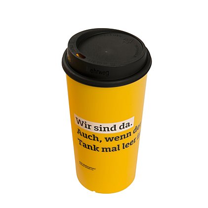 Werbe-Kaffeebecher mit 400ml Fassungsvermögen und individueller Werbeanbringung
