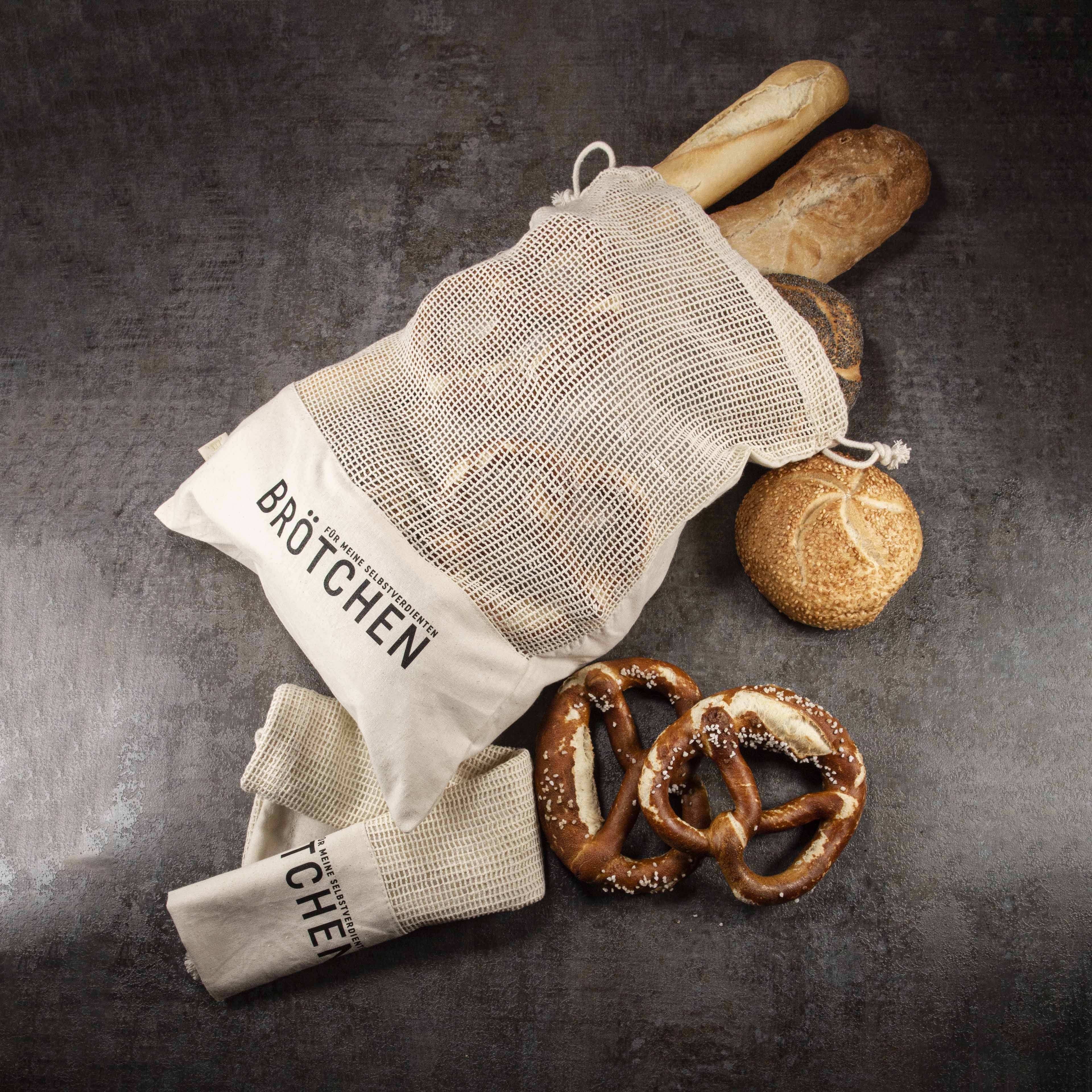 Werbe-Mehrzweckbeutel, bedruckt mit Brot