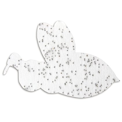 Werbe-Bienen-Samenpapier in Bienchenform, Rückseite