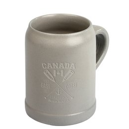 Bierkrug aus Steinzeug, handgefertigt mit Blindprägung