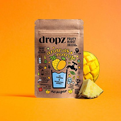 Werbe-dropz, 20 Stück / 10-20L - Ananas Mango - Fruity Burst