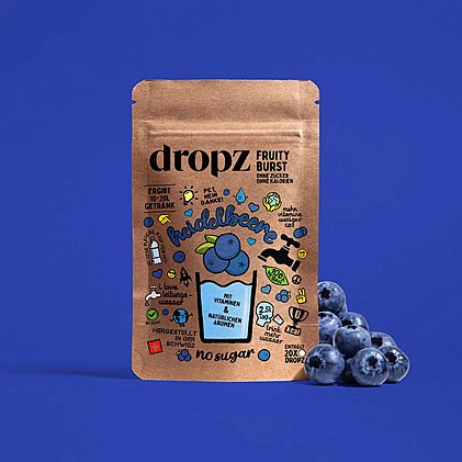 Werbe-dropz, 20 Stück / 10-20L - Heidelbeere - Fruity Burst