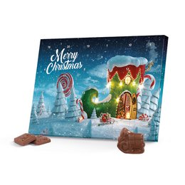 Adventskalender befüllt mit Fairtrade-Schokotäfelchen
