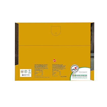 Visitenkartenhalterung und Platz für eine Postkarte auf der Adventskalender-Rückseite