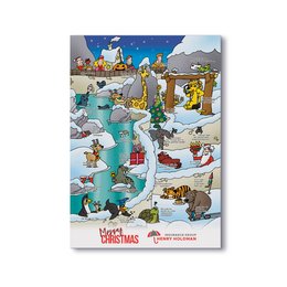 Wand-Adventskalender befüllt mit Vollmilch-Schokotäfelchen von Friedel