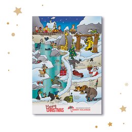 Klassicher Wandadventskalender mit Schokoladenfüllung und großer Werbefläche für individuelle Motive
