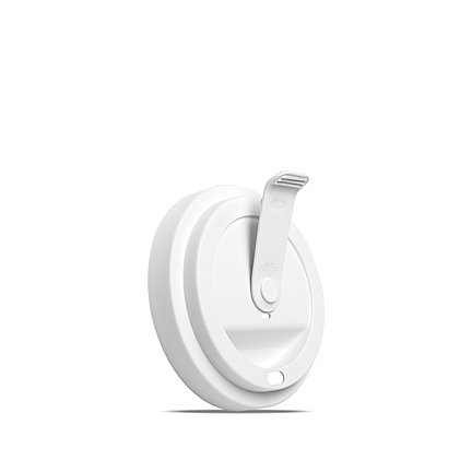 Deckel mit Verschlusslasche in den Farben weiß und schwarz (mit Aufpreis)