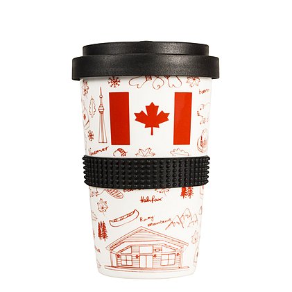 Thermobecher im einfarbigen Volldekor als Logodruck