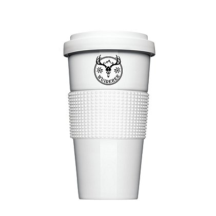 Werbe-Porzellanbecher Form 348 mit 1c Teildekor