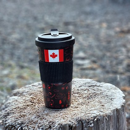 Werbe-Coffee-to-Go-Becher aus Porzellan mit 2c allover-Druck