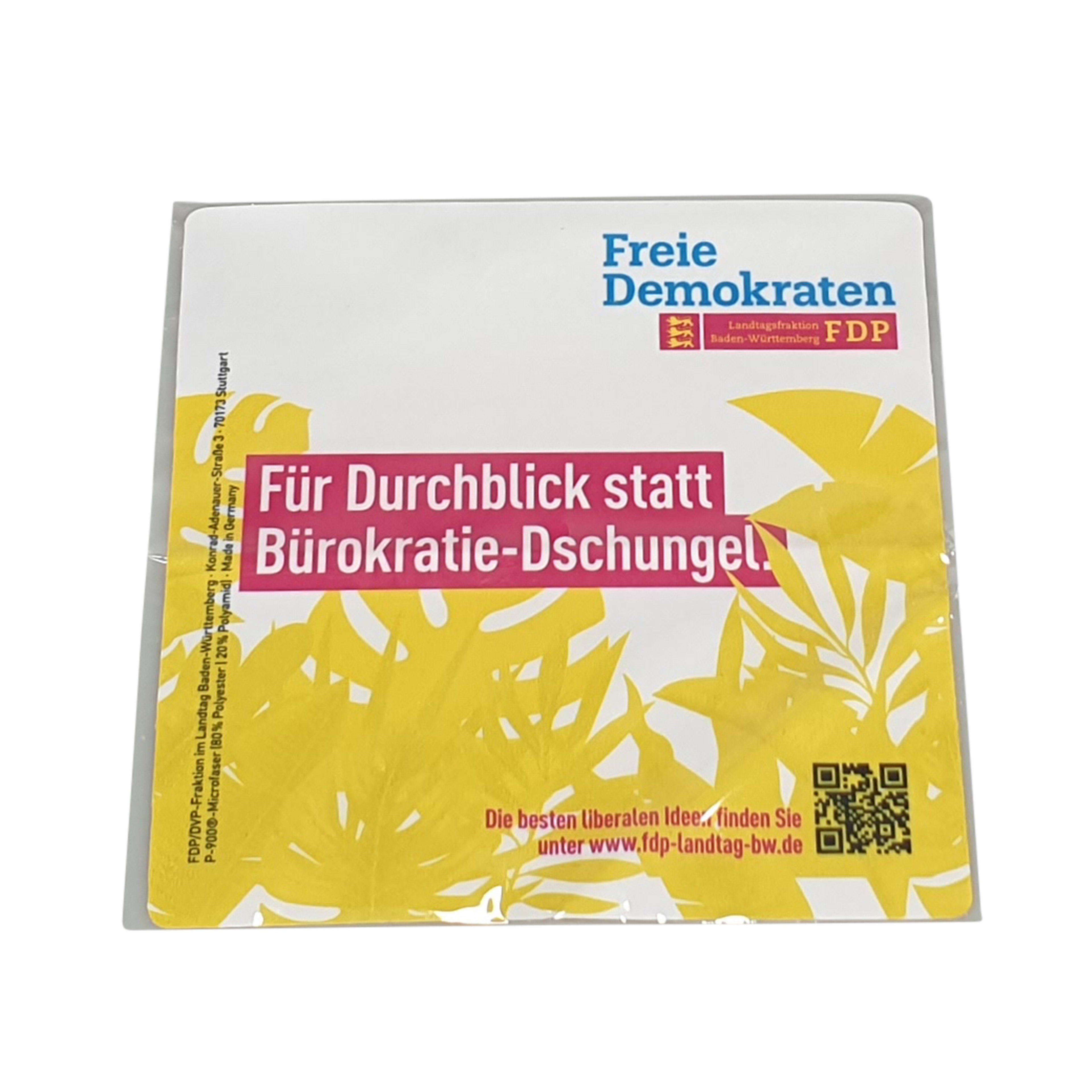 Werbe-Displaytuch im Polybeutel