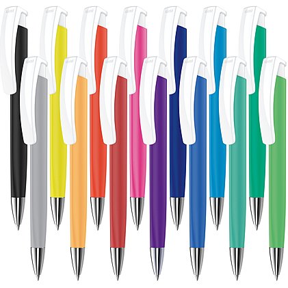 Kugelschreiber mit Logo Trinity von UMA in vielen verschiedenen Farben und Neusilberspitze