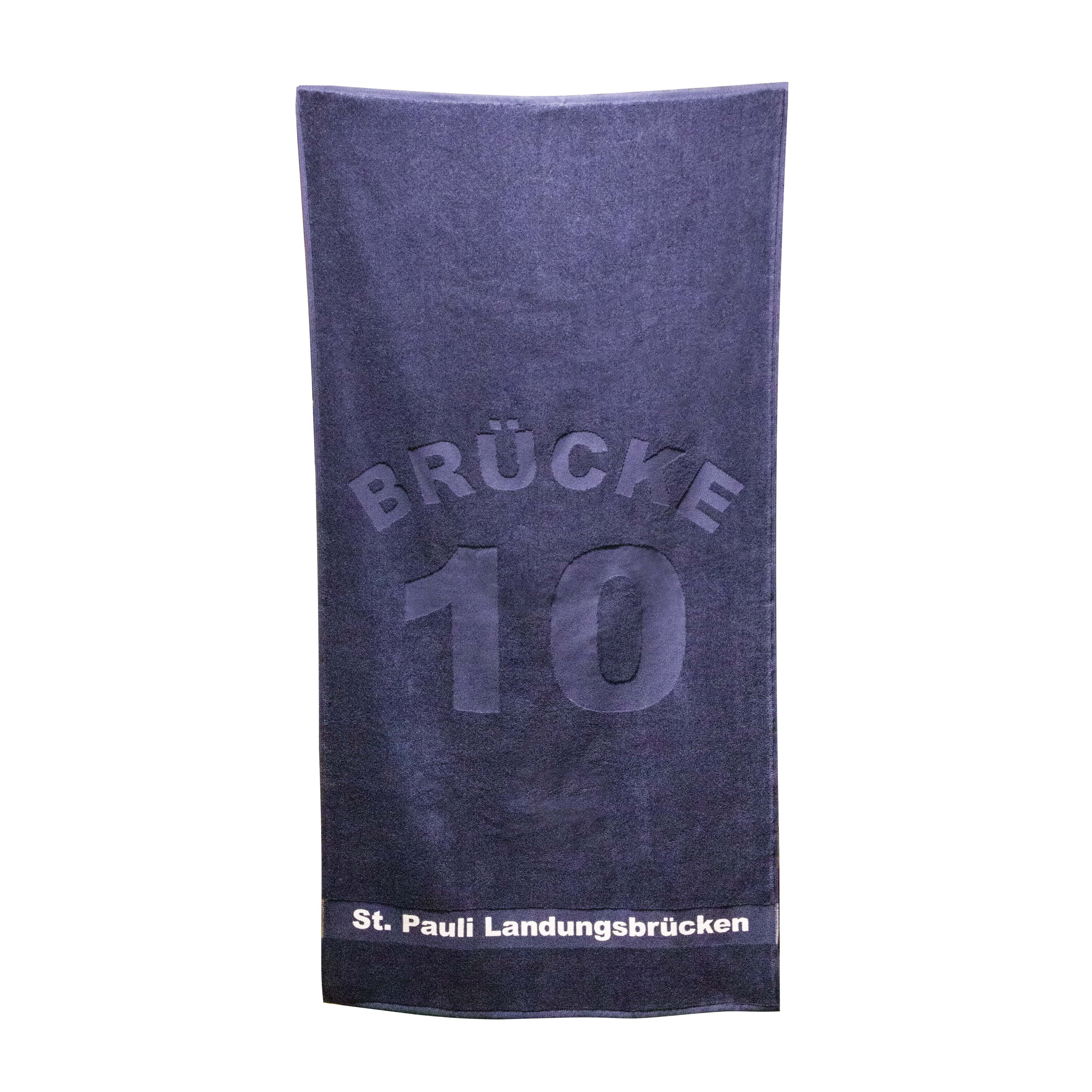 Werbe-Duschtuch 70 x 140 cm mit Hoch-Tief-Einwebung
