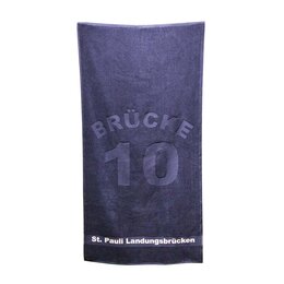 Werbe-Duschtuch 70 x 140 cm Hoch-Tief-Einwebung