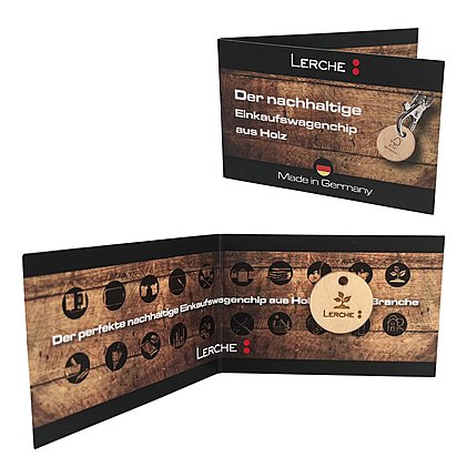 Werbe-Klappkarte mit individuellem Druck, auf Anfrage