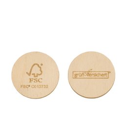 Werbe-Einkaufswagenchip, glatt mit Logo