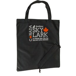 Werbe-Einkaufstasche Herz in schwarz mit 2-farbigem Logo-Druck