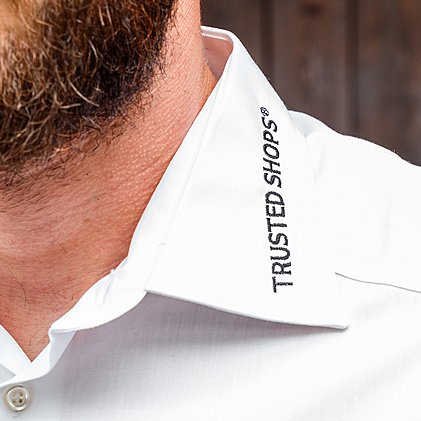 Businesshemd für Herren mit besticktem Kentkragen