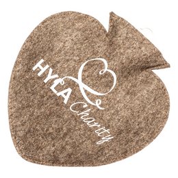 Werbe-Filz-Wärmflasche Lillit aus nachhaltigem PET-Filz