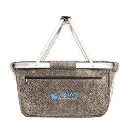Nachhaltiger Werbe-Shopper &quot;BASKET&quot; aus Filz, bestickt