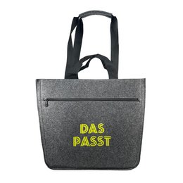 Großzügiger Shopper mit personalisiertem Logo und praktischer Fronttasche 