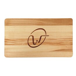 Frühstücksbrettchen mit Gravur oder Brandstempel aus Eschenholz