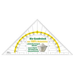 Geodreieck 16 cm aus Bio-Granulat
