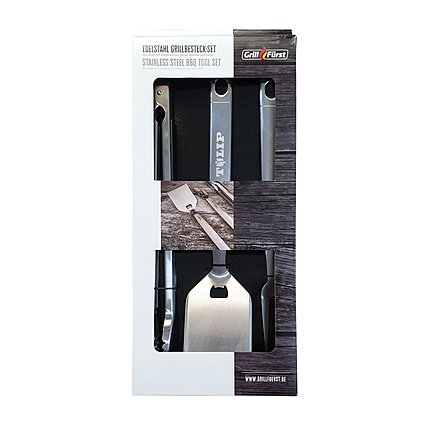 Werbe-Grillbesteck aus hochwertigem Edelstahl