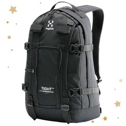 Outdoor-Rucksack mit Logo von Haglöfs in Tropfenform