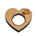 Werbe-Holz-Eierbecher in Herzform, natur mit Logo-Lasergravur