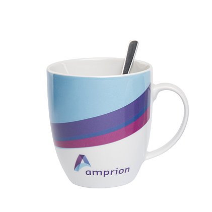 Kaffeetasse 420ml Form 329 mit 7-farbigem Volldekor Transferdruck