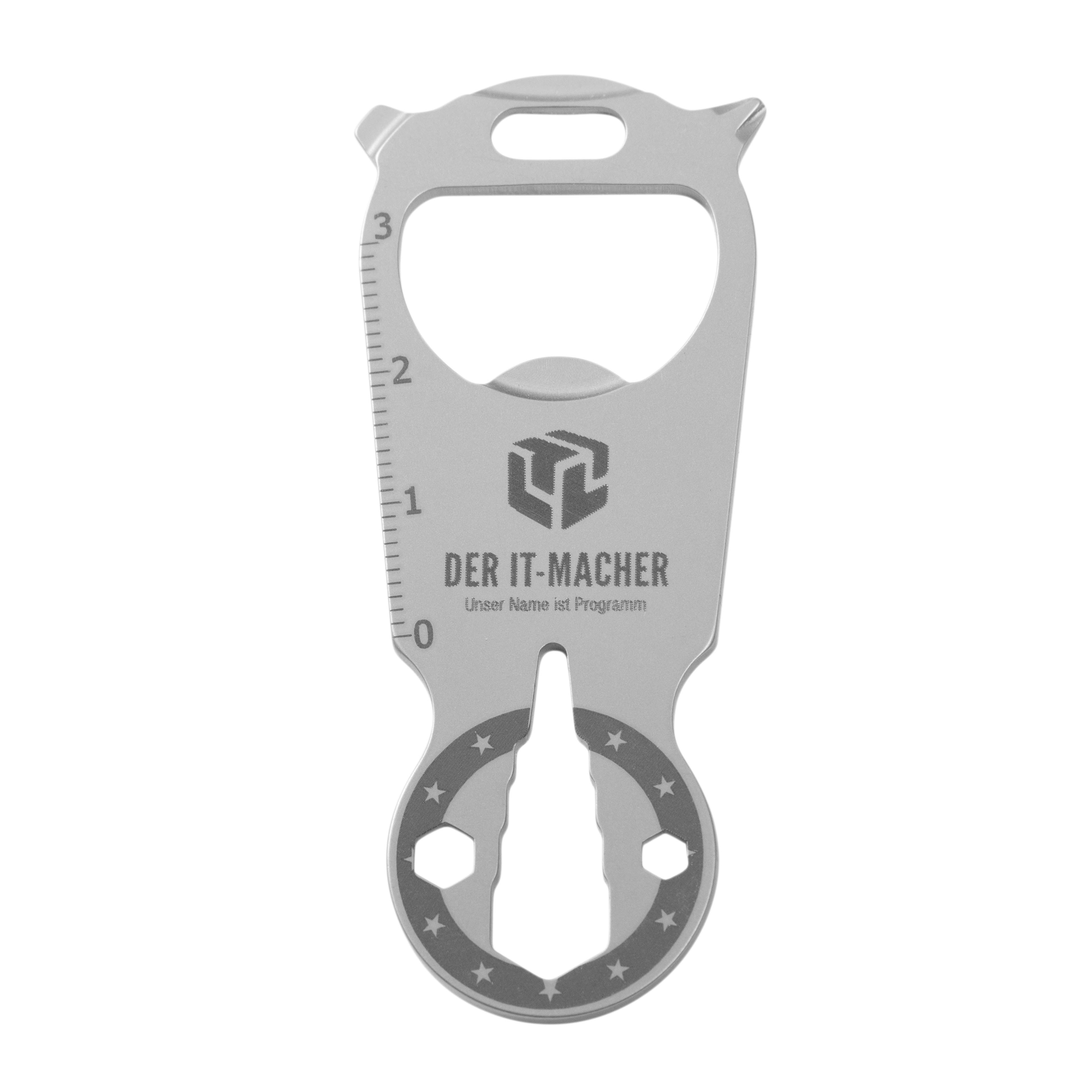 Werbe-Keytool "SHOP" aus hochwertigem Edelstahl