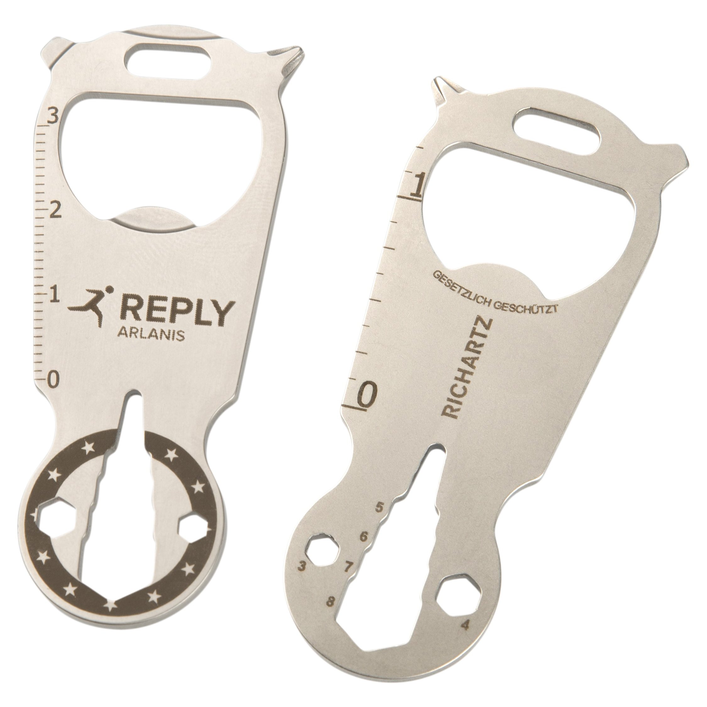 Werbe-Keytool "SHOP" aus hochwertigem Edelstahl