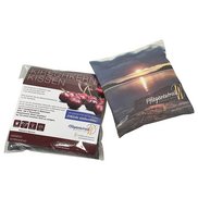 Werbe-Kirschkernkissen inkl 4c Druck 12x12 cm im Polybeutel