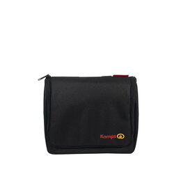 Toiletbag Kulturtasche schwarz mit Logostick.