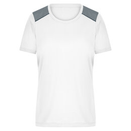 Werbe-Running-Shirt-GRS-Damen in weiß mit reflektierenden Elementen im Schulterbereich