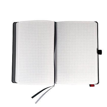 Kariertes Notizbuch mit Innenseiten aus recyceltem FSC-Papier