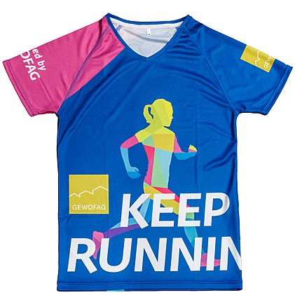 Werbe-Laufshirt - Raglan Ärmel und Allover Druck