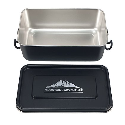 Werbe-Lunchbox aus Edelstahl mit individueller Lasergravur