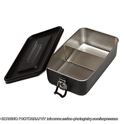 Werbe-Lunchbox aus Edelstahl mit Pulverbeschichtung