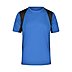 Werbe-Laufshirt für Herren, kontrastfarbige Mesh-Einsätze, Royal/Black