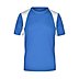 Werbe-Laufshirt für Herren, kontrastfarbige Mesh-Einsätze, Royal/White