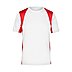 Werbe-Laufshirt für Herren, kontrastfarbige Mesh-Einsätze, White/Red