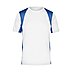 Werbe-Laufshirt für Herren, kontrastfarbige Mesh-Einsätze, White/Royal